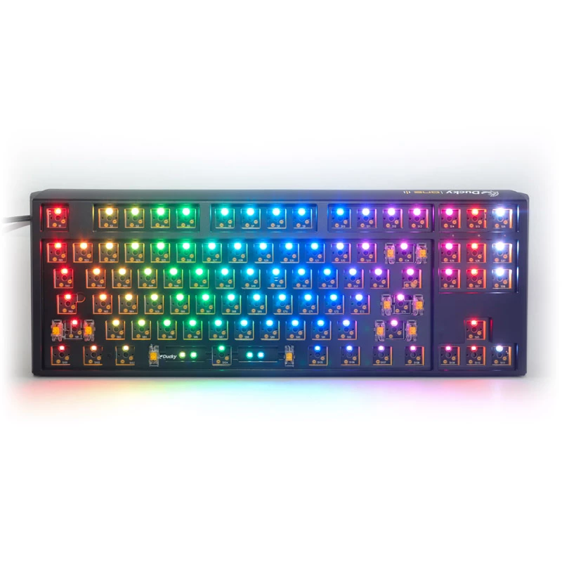 Ducky One 3 Hot-Swap Barebone TKL klaviatūra žaidimams USB JAV anglų Juoda