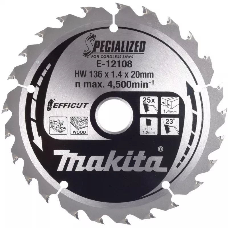 Makita E-12120 EFFICUT pjūklo diskas 136x20x25Z (E-12120)
