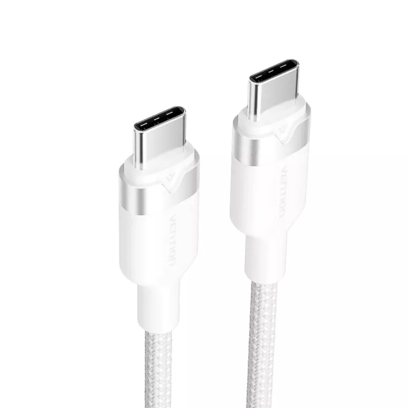 USB C į USB C kabelis Vention TRW USB 2.0 2 m 0.48 Gbit/s 60 W Baltas
