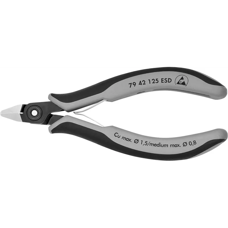 Knipex tikslūs šoninio kirpimo elektronikos replių