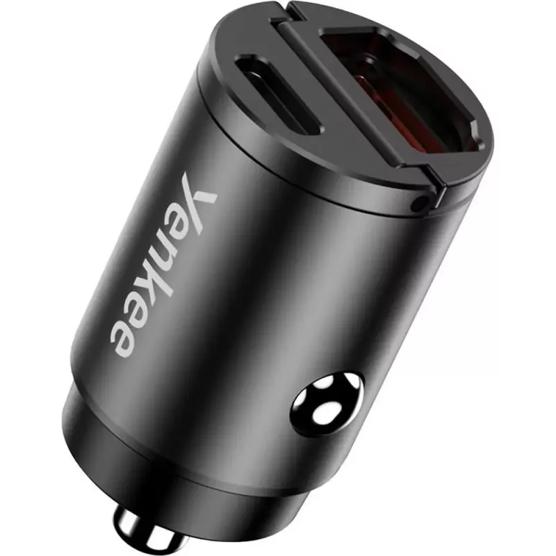 Automobilinis įkroviklis YENKEE CAR 02 Power Delivery 30W su USB-A ir USB-C prievadais