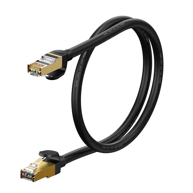 Baseus Ethernet RJ45, 10Gbps, 1m tinklo laidas (juodas)