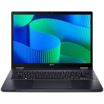 Hibridinis (2-in-1) nešiojamasis kompiuteris Acer TravelMate TMP414RN-54-TCO-5496 — Intel Core Ultra 5 125U, 14 colių WUXGA jutiklinis, 16 GB DDR5, 512 GB SSD, Windows 11 Pro, mėlynas