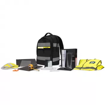 DICOTA Hi-Vis V2 kuprinė, Juoda, 320x220x455 mm, PET, TPU