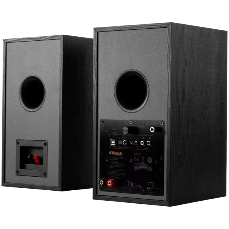 Aktyvi knygų lentynos garsiakalbė KLIPSCH R-51PM — laidinis ir belaidis, 120 W, juoda / varinė