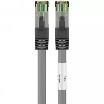 Goobay CAT 8.1 kabelis, S/FTP (PiMF), pilkas, 3 m - LSZH be halogenų, varinis AWG 24 (55138)