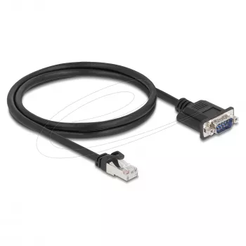 Tinklo kabelis DELOCK 64351 — Cat5e S/UTP (STP), RJ‑45 į RJ‑45, 1 m, juodas