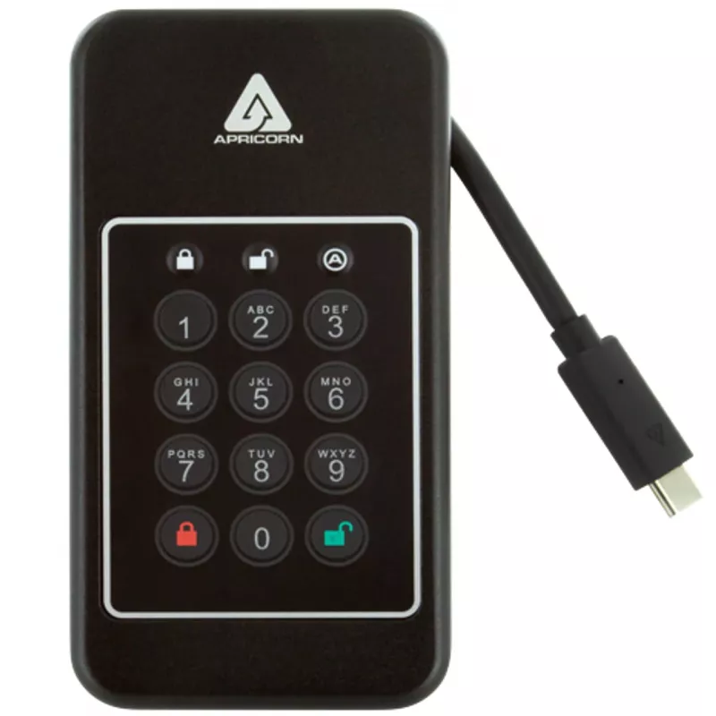 Apricorn Aegis NVX - SSD - 500 GB - USB 3.2 Gen 2 - TAA-Compliant (ANVX-500GB)