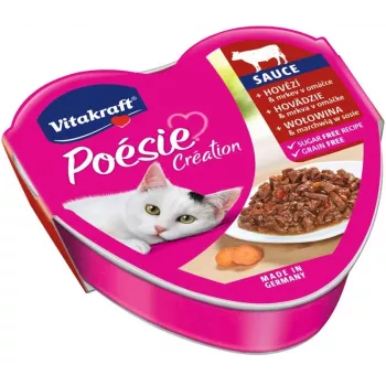 Vitakraft Poesie Creation SOS šlapias kačių ėdalas, jautiena su morkomis, 85 g
