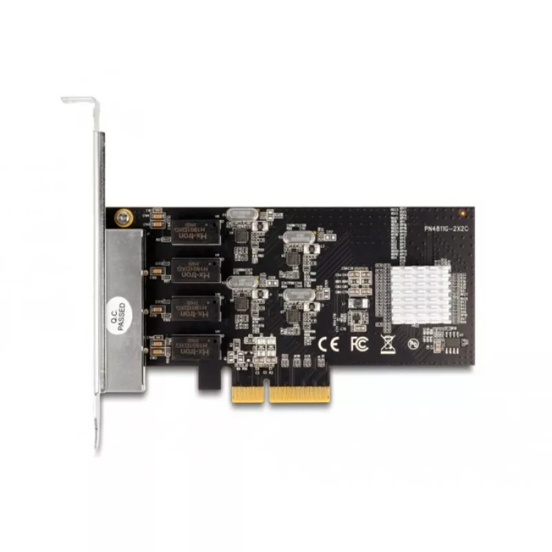 DeLOCK PCI Express x4 kortelė 4 x RJ45 Gigabit LAN RTL8111 - PCIe - RJ-45 - PCIe 2.0 - Sidabrinė - PC - Windows 10 - Windows 11 - Windows 8.1 (88618)