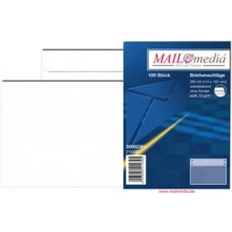 C6 vokas MAILmedia lipnus 72 g/m² pakuotėje 100 vnt.