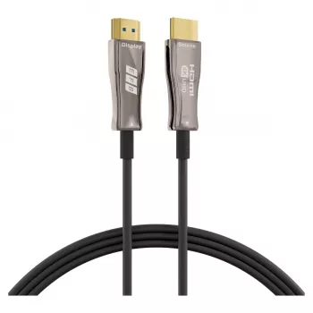 EFB Elektronik HDMI šviesolaidinis kabelis AOC aktyvus 4K60Hz juodas - Skaitmeniniai / ekrano / vaizdo - 20 m (HDMI-20-00008)