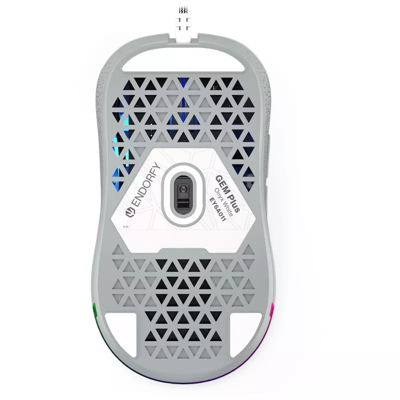 ENDORFY GEM Plus Onyx Balta pelė, žaidimams, dešiniarankiams, USB Type-C, optinė, 19000 DPI