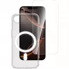 Mobiliojo telefono pradinis rinkinys 4smarts 541359 permatomas baltas 9H stiklas