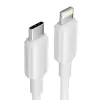 USB-C į Lightning laidas 3A 480Mbps 1m BALTAS