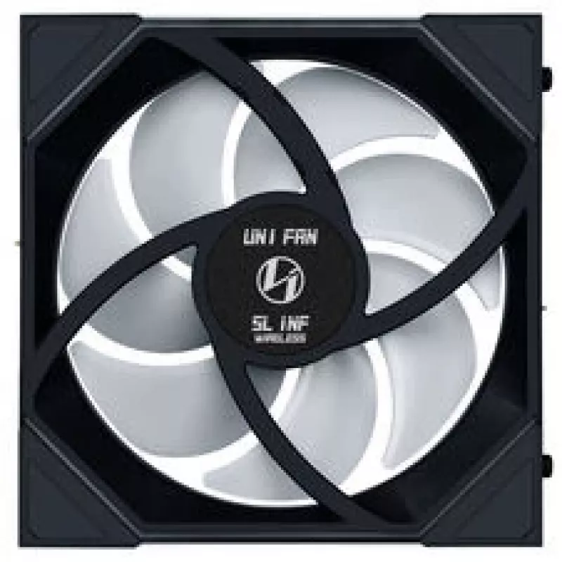 Aušinimo ventiliatorius Lian Li UNI FAN SL-INF Wireless ARGB PWM Reverse Blade 140mm juodas