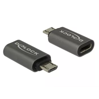 DeLOCK – USB adapteris – USB-C (W) į Micro-USB Type B (M) – USB 3.1 Gen 1 – 2,8 cm – antracito (65927)