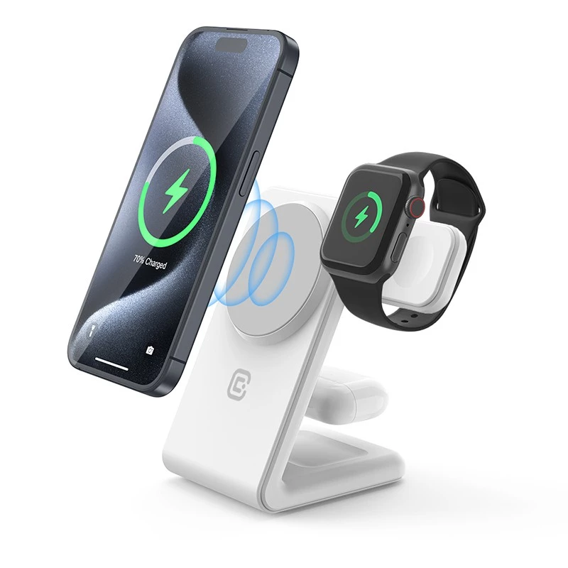 Belaidis įkroviklis 3v1 MagSafe, skirtas iPhone, Apple Watch ir AirPods Crong