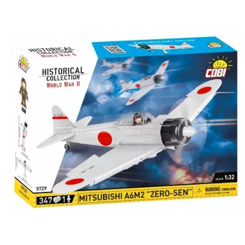 Statybinis rinkinys Cobi Mitsubishi A6M2 „Zero-Sen“ – 347 vienetai, rekomenduojamas amžius 3+