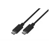 USB 2.0 USB-C į USB-C kabelis LANBERG CA-CMCM-10CU-0010-BK, 1 m, juodas, 480 Mbit/s, auksuoti kontaktai