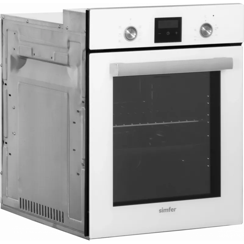 Įmontuojama orkaitė SIMFER 4207DERBB.1 — 47 L, daugiafunkcė, rankiniai valdikliai, 45 cm, balta