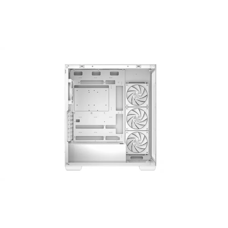 PC Case DeepCool CG580 4F V2 Midi Tower White — ATX, grūdintas stiklas, 3x120 mm šoniniai ventiliatoriai, 360 mm šoninio radiatoriaus palaikymas