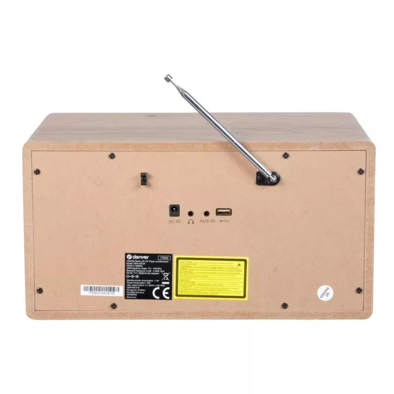 Asmeninis CD grotuvas Denver MDA-525LW Wood 10W DAB+ FM