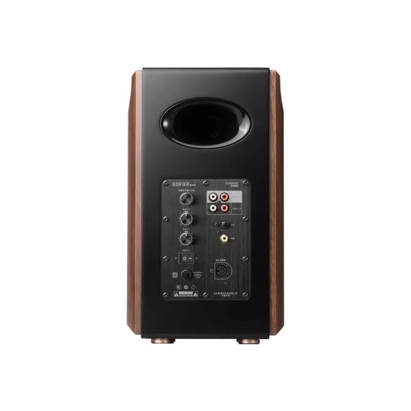 Akustinė sistema Edifier S2000MKIII 2.0, 130 W RMS, laidinis ir belaidis ryšys, juoda/medžio spalvos