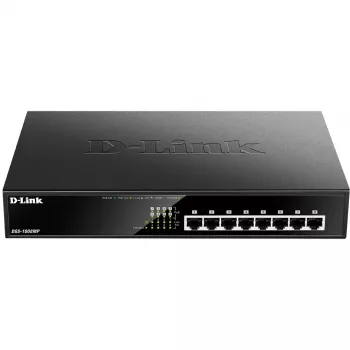 Nevaldomas jungiklis D-Link DGS-1008MP 8 prievadų stalinis Gigabit maks. PoE jungiklis