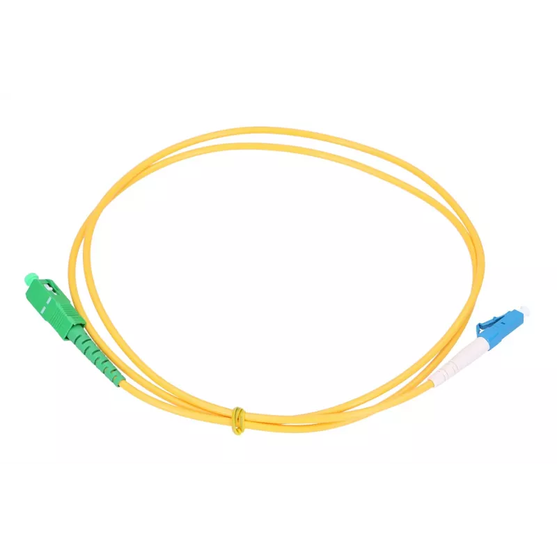 Patchcord Extralink SC/APC į LC/UPC vienmodis G.657.A1 3mm simpleksinis 1m