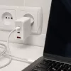 Įkroviklis QOLTEC 100W GaN USB-C Dual PD 5–20V 1,5–5A, 2×USB-C