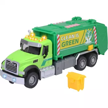 Žaislinė transporto priemonė Majorette Mack Granite šiukšliavežės modelis 213743007, metalinis mastelinis žaislas