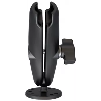 RAM Mounts dvigubos lizdo svirtis su apvalia plokšte, juoda, 294,8 g