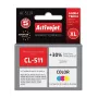 Rašalo kasetė ActiveJet AC-511R suderinama su Canon CL-511, dažų pagrindu pagamintas CMY, didelės (XL) talpos 12 ml, vienkartinė pakuotė