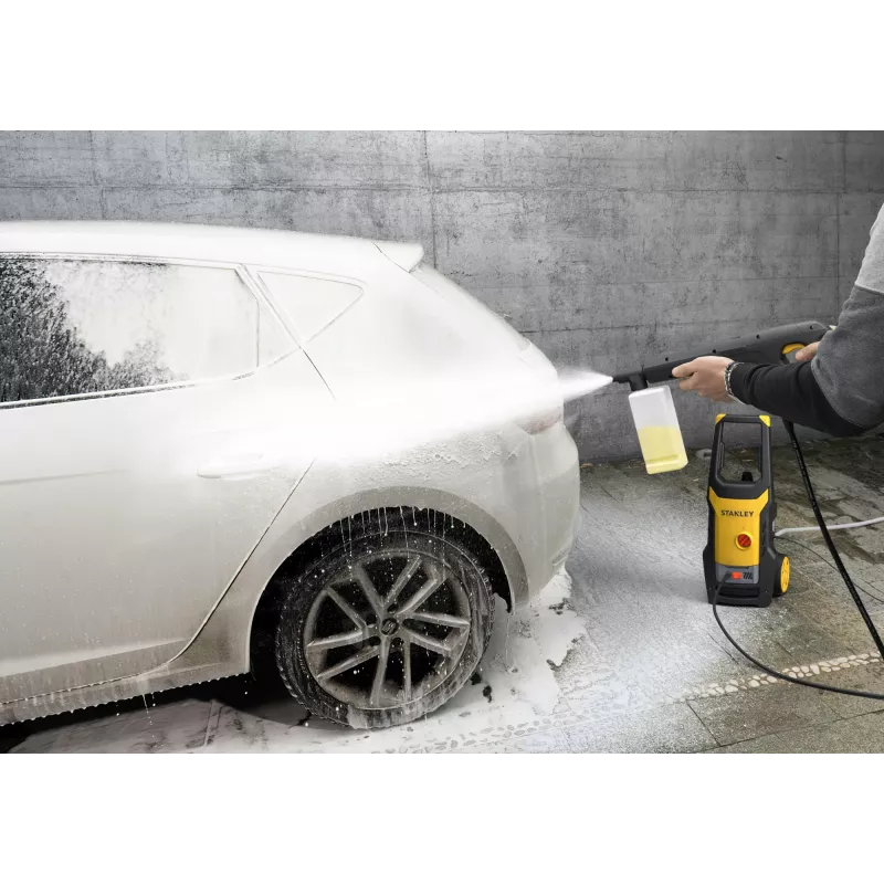 STANLEY SXPW14PE aukšto slėgio plovimo įrenginys su terasų valymo priedu (1400 W, 110 bar, 390 l/h) | Stanley 1400 W | 110 bar | 390 l/h