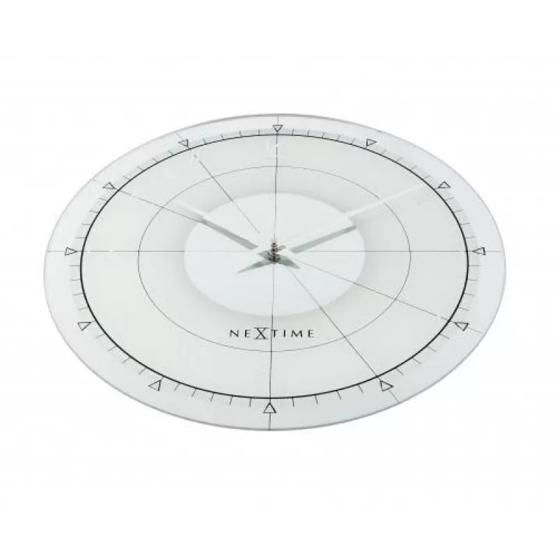 NeXtime klok 8125 Fancy Round, Ø43 cm, Sieninis, Balta/Sidabrinė