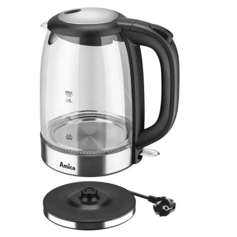 Elektrinis virdulys Amica 1.7L 2200W Sidabrinis