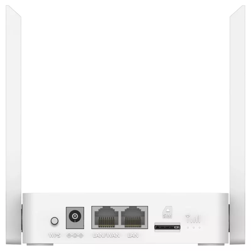 Stalinis belaidis maršrutizatorius Cudy LT300_EU — 300 Mbps, vienos dažnių juostos 2,4 GHz, NanoSIM, 1 WAN, 4 LAN prievadai