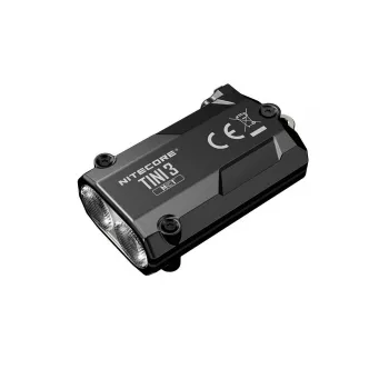 Raktų pakabuko žibintuvėlis Nitecore TINI3, juodas, 600 lm, USB įkraunamas