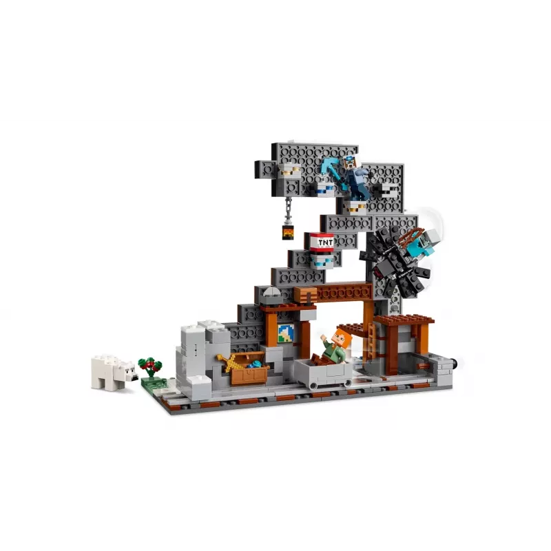Konstruktorius LEGO Minecraft The Pickaxe Mine rinkinys 21277 — 530 dalių, 3 minifigūrėlės, amžius 8+