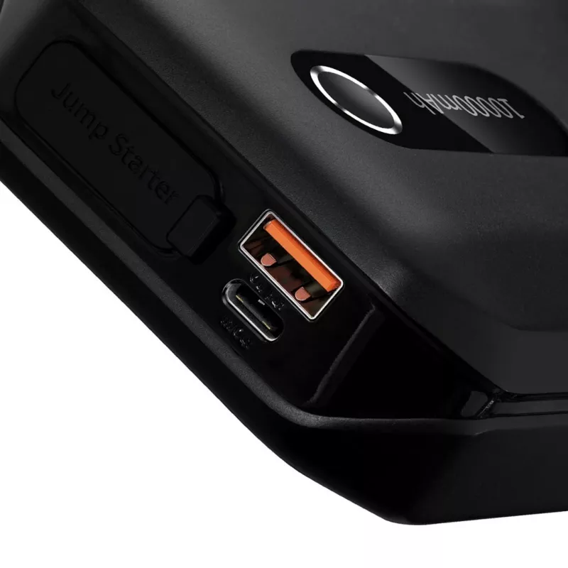 Baseus BS-CH001 - starteris, boosteris 10000 mAh 12V (1000 A / 500 A) + krokodilo spaustukai (juoda)