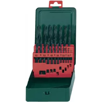 Grąžtų rinkinys Metabo HSS Metal 19 vnt. DIN 338, cilindrinis kotas (627151000)
