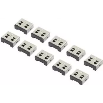 USB prievado blokatorius Renkforce rf-USBBlocker-02 10 vnt. pakuotė, sidabrinis