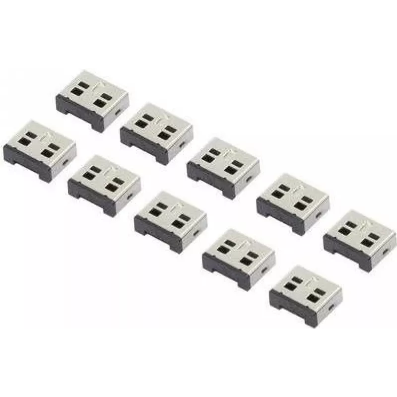 USB prievado blokatorius Renkforce rf-USBBlocker-02 10 vnt. pakuotė, sidabrinis
