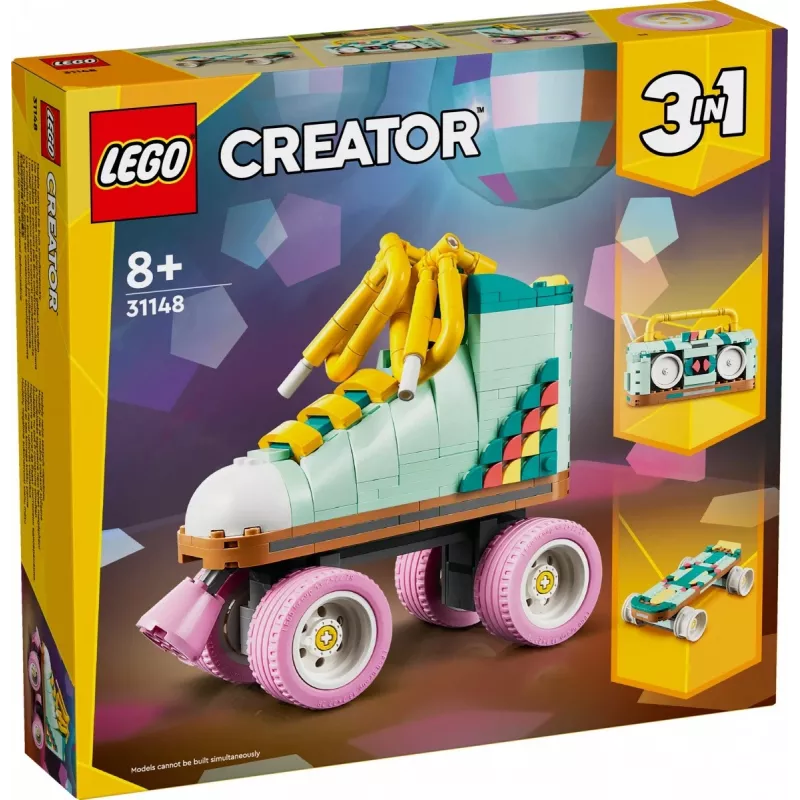 LEGO Creator konstruojami retro riedučiai, rinkinys 31148, 2-in-1 modelis, 342 dalys, 140×160×70 mm