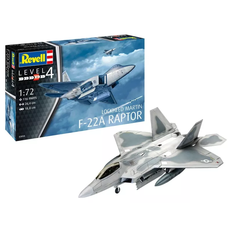 Revell Lockheed Martin F-22A Raptor mastelio modelis
