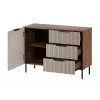 Komoda cama meble ALMERA 104x42x75 cm, riešutmedžio/kašmyro spalvos, 3 stalčiai, medžio drožlių plokštė