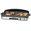 Elektrinis stalo grilis Rommelsbacher BBQ 2003 — 1900 W, 50×25 cm, briaunotas + Teppanyaki, reguliuojamas termostatas, sidabrinė/juoda