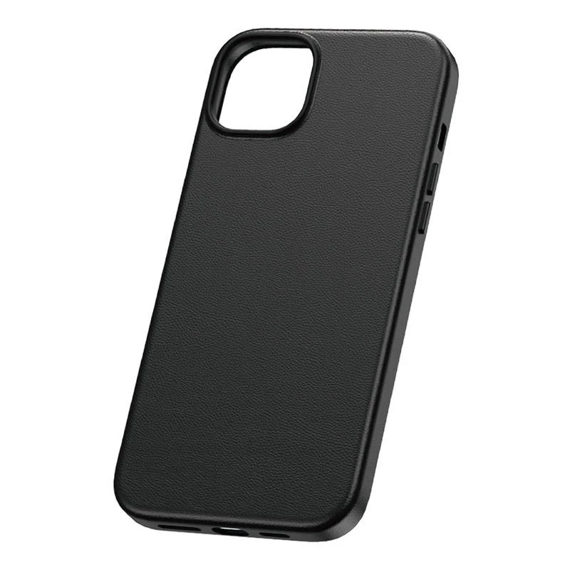 Telefono dėklas Baseus Fauxther, skirtas iPhone 15 Plus, PU oda, 6,7 colio ekranui, juodas