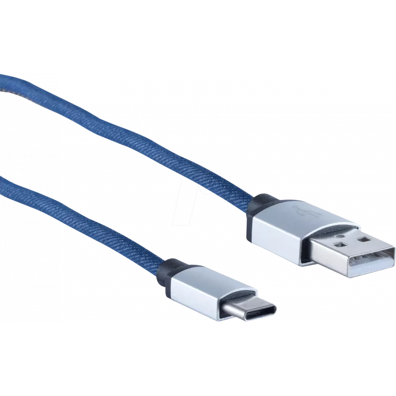 USB kabelis ShiverPeaks BS14-50030 2m USB A USB C mėlynas